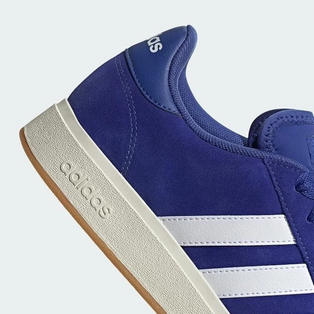 Adidas VL Court 3.0 Blue Suede Gum Sole Sneakers Men's Casual Shoes Sz: W9/M8 - Picture 4 of 6